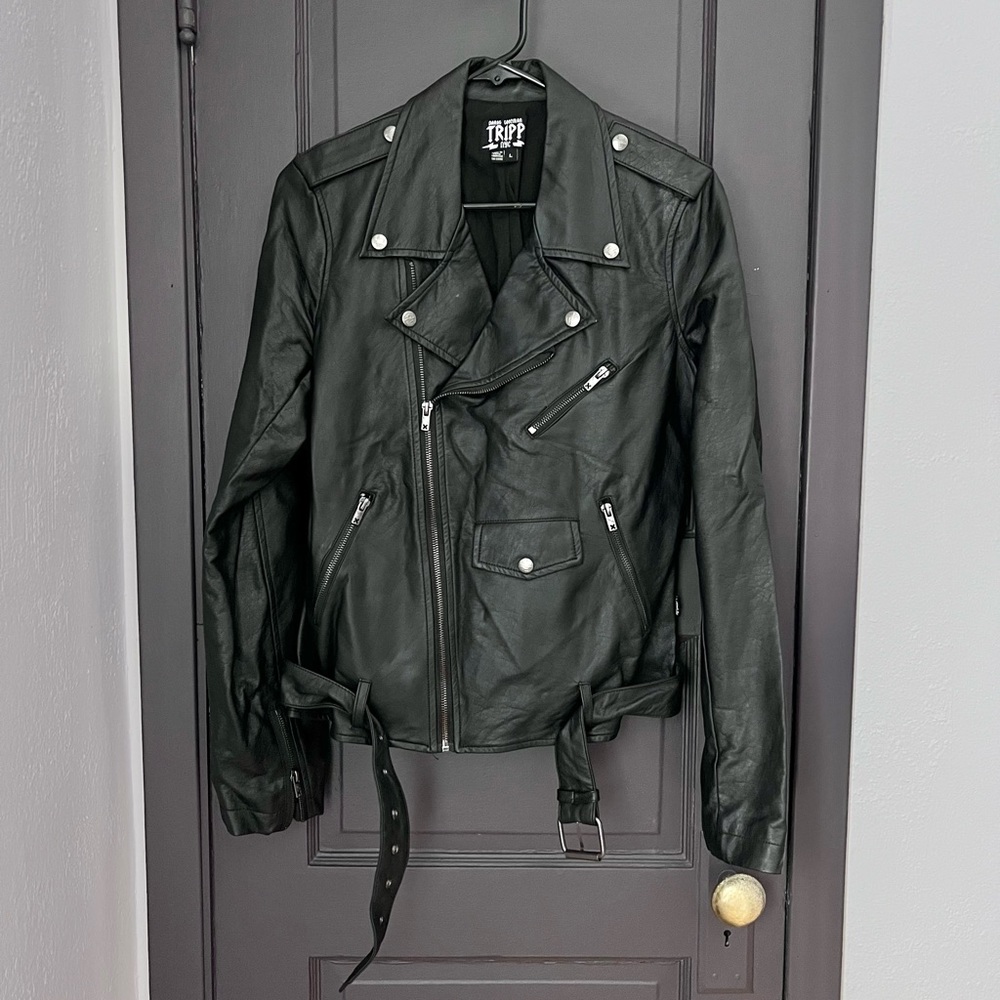 Tripp NYC Faux Leather Moto Jacket